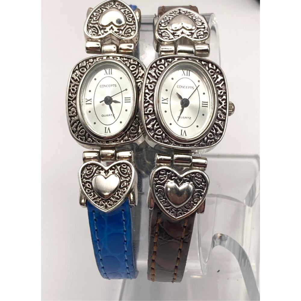 Two Vintage Style Concepts Women's Watches 22mm - Fresh Batteries - Adjustable